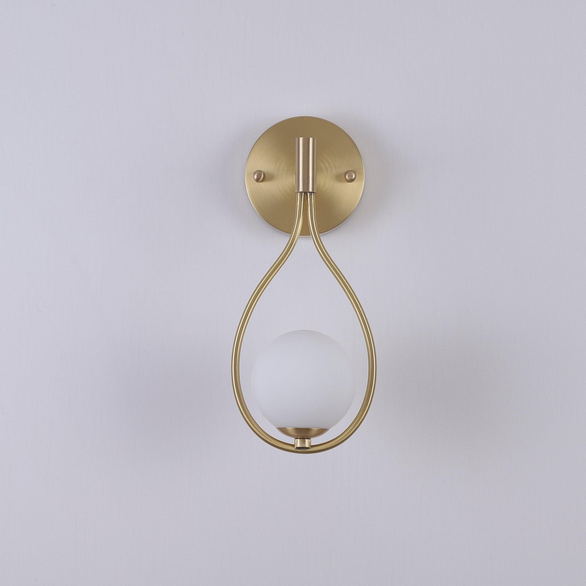 Rominex Modern Minimalist Vanity Brass Glass Wall Lamp-Neutral Decor