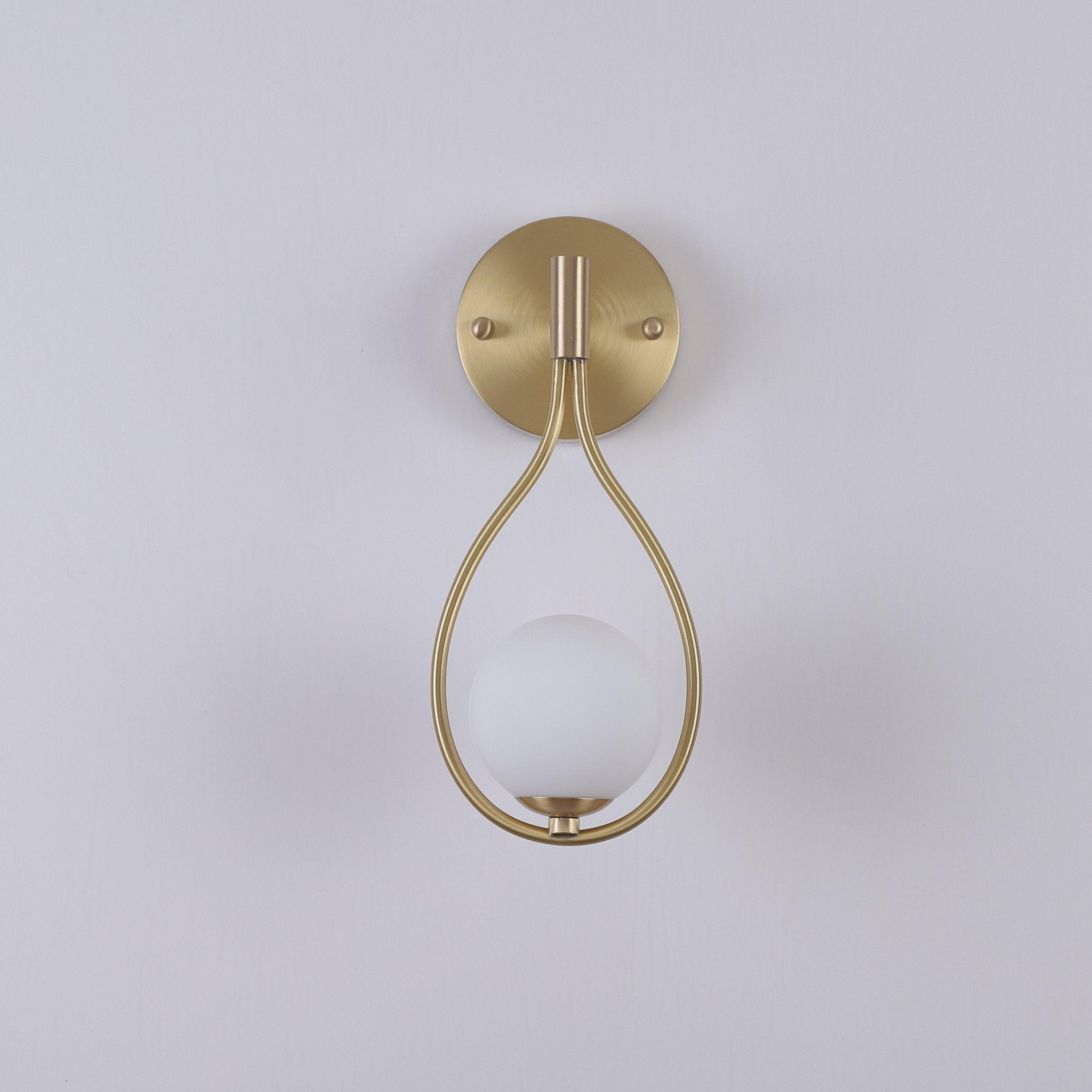 Rominex Modern Minimalist Vanity Brass Glass Wall Lamp-Neutral Decor