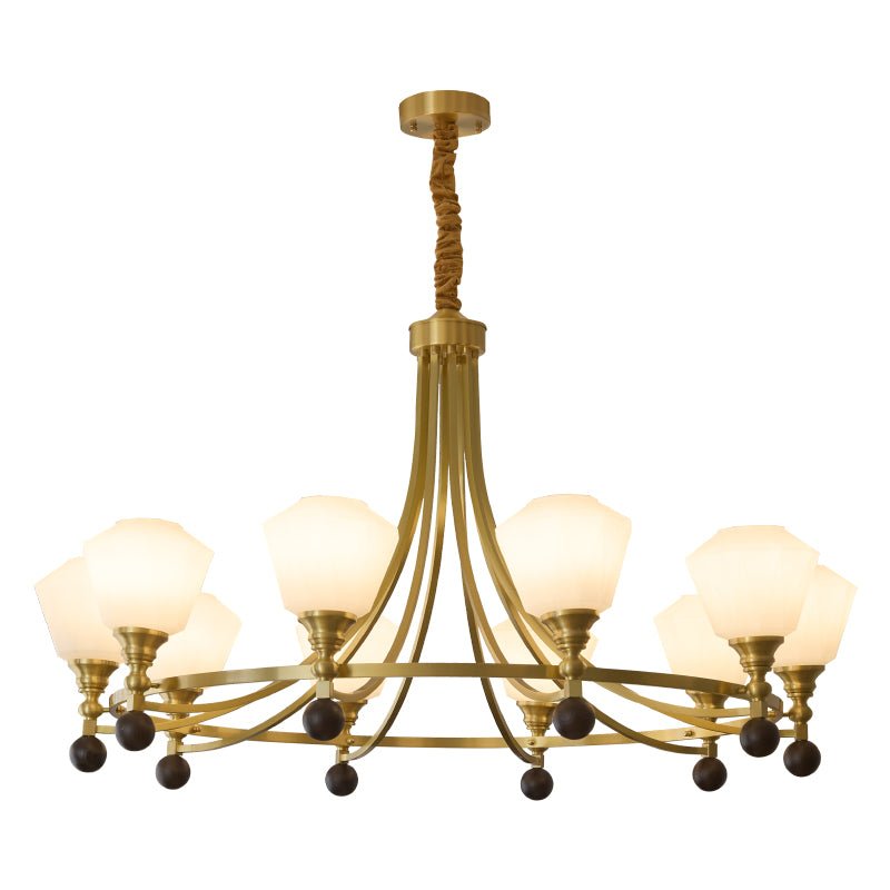 Nyraeyra Premium Nordic Art Brass Wood Chandelier-Neutral Decor