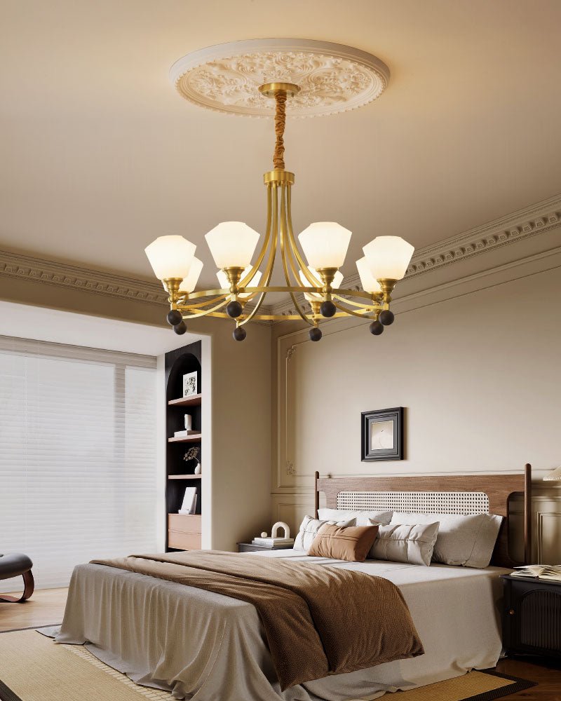 Nyraeyra Premium Nordic Art Brass Wood Chandelier-Neutral Decor