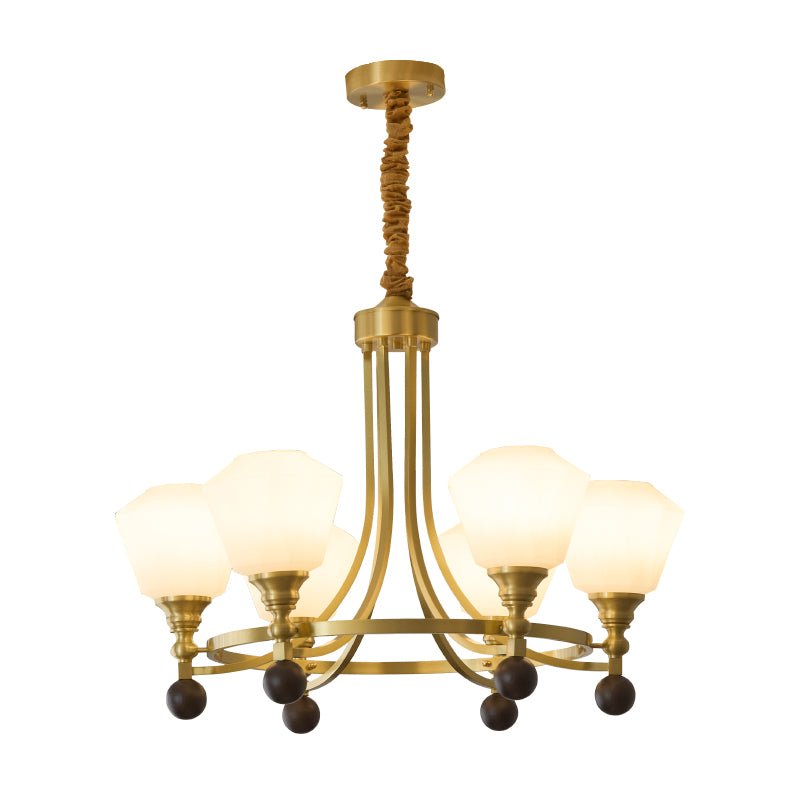 Nyraeyra Premium Nordic Art Brass Wood Chandelier-Neutral Decor