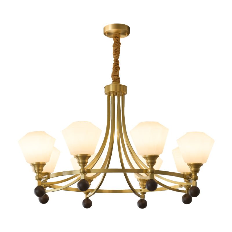 Nyraeyra Premium Nordic Art Brass Wood Chandelier-Neutral Decor