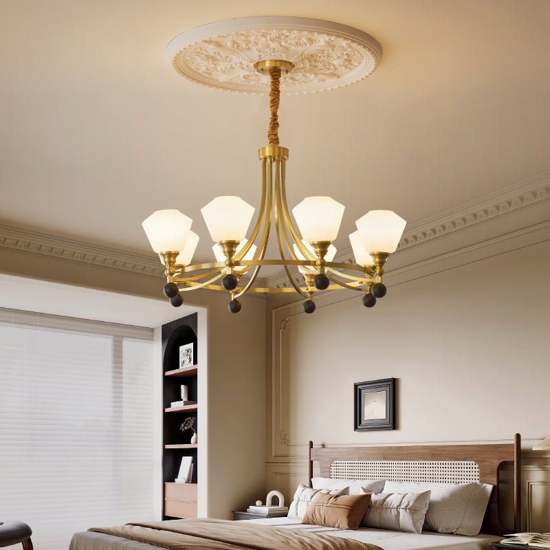 Nyraeyra Premium Nordic Art Brass Wood Chandelier-Neutral Decor