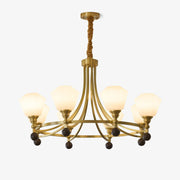 Nyraeyra Premium Nordic Art Brass Wood Chandelier-Neutral Decor