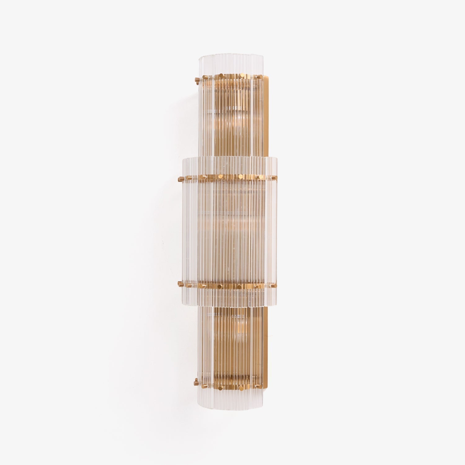 Aurora Wall Light Layered Glass Rods Copper Modern Vertical-Neutral Decor