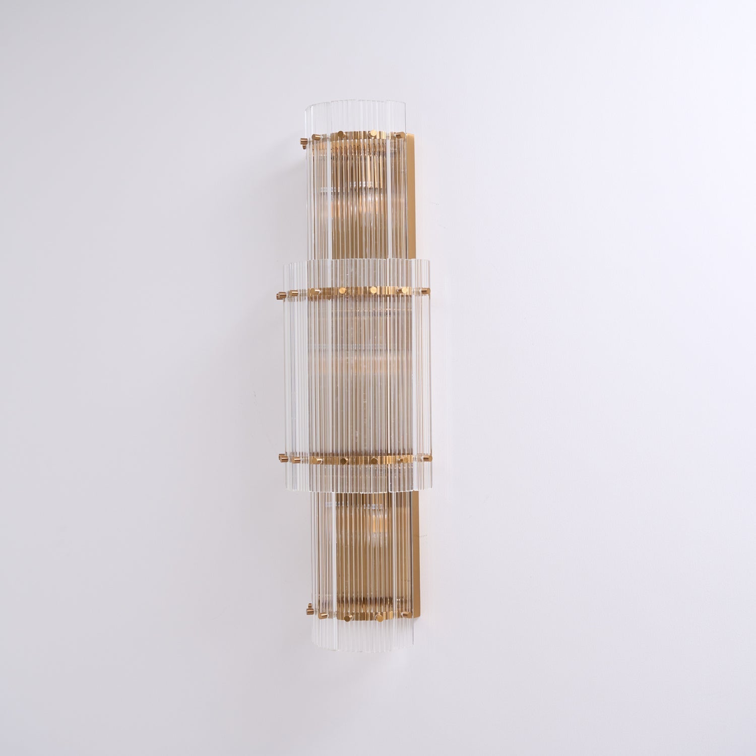 Aurora Wall Light Layered Glass Rods Copper Modern Vertical-Neutral Decor