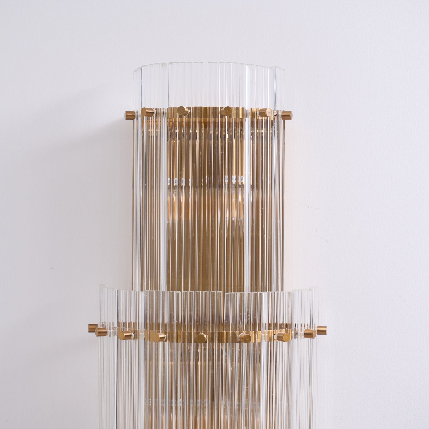 Aurora Wall Light Layered Glass Rods Copper Modern Vertical-Neutral Decor