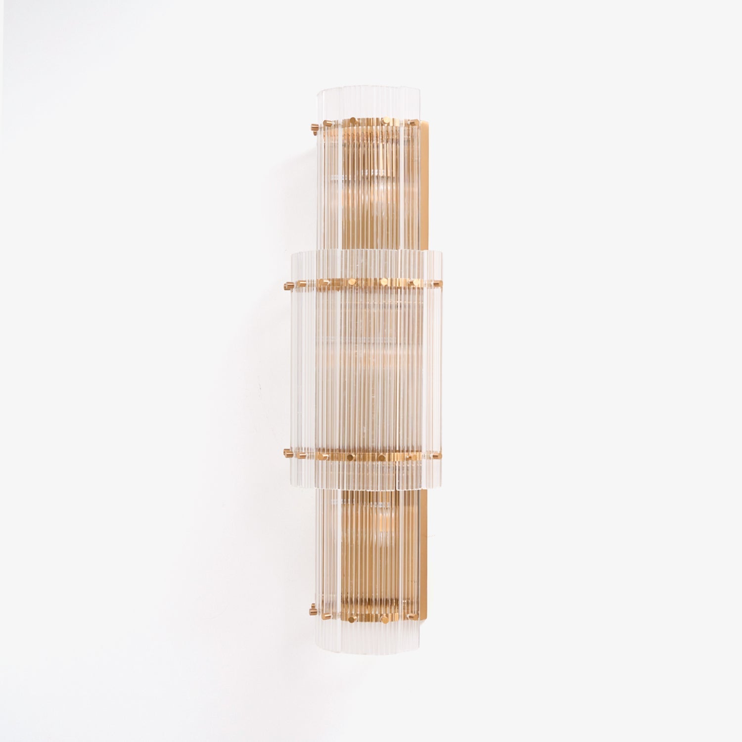 Aurora Wall Light Layered Glass Rods Copper Modern Vertical-Neutral Decor