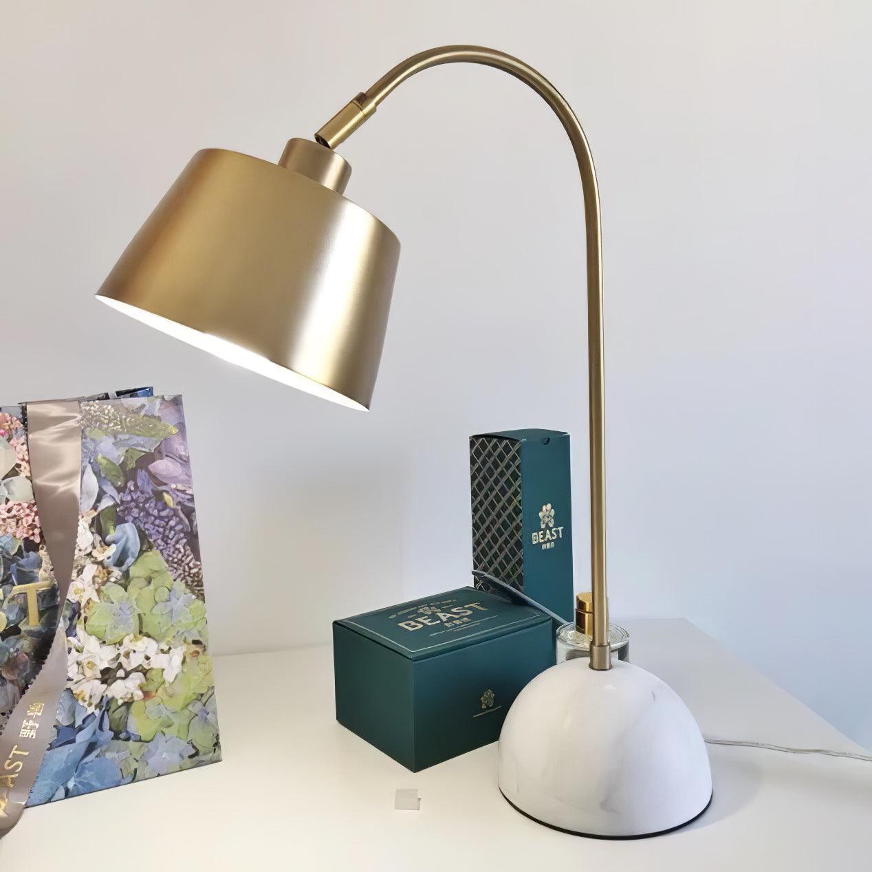 Caleo Elegant Marble Desk Lamp-Neutral Decor