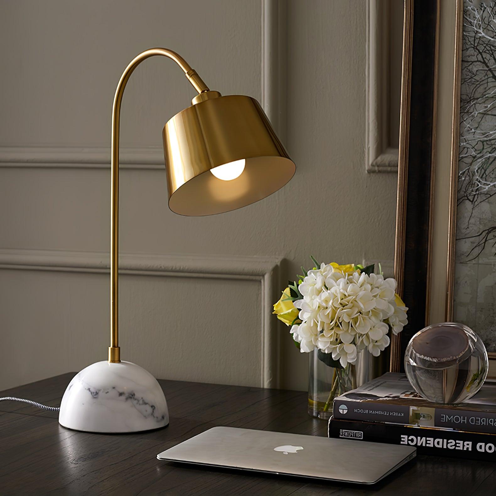 Caleo Elegant Marble Desk Lamp-Neutral Decor