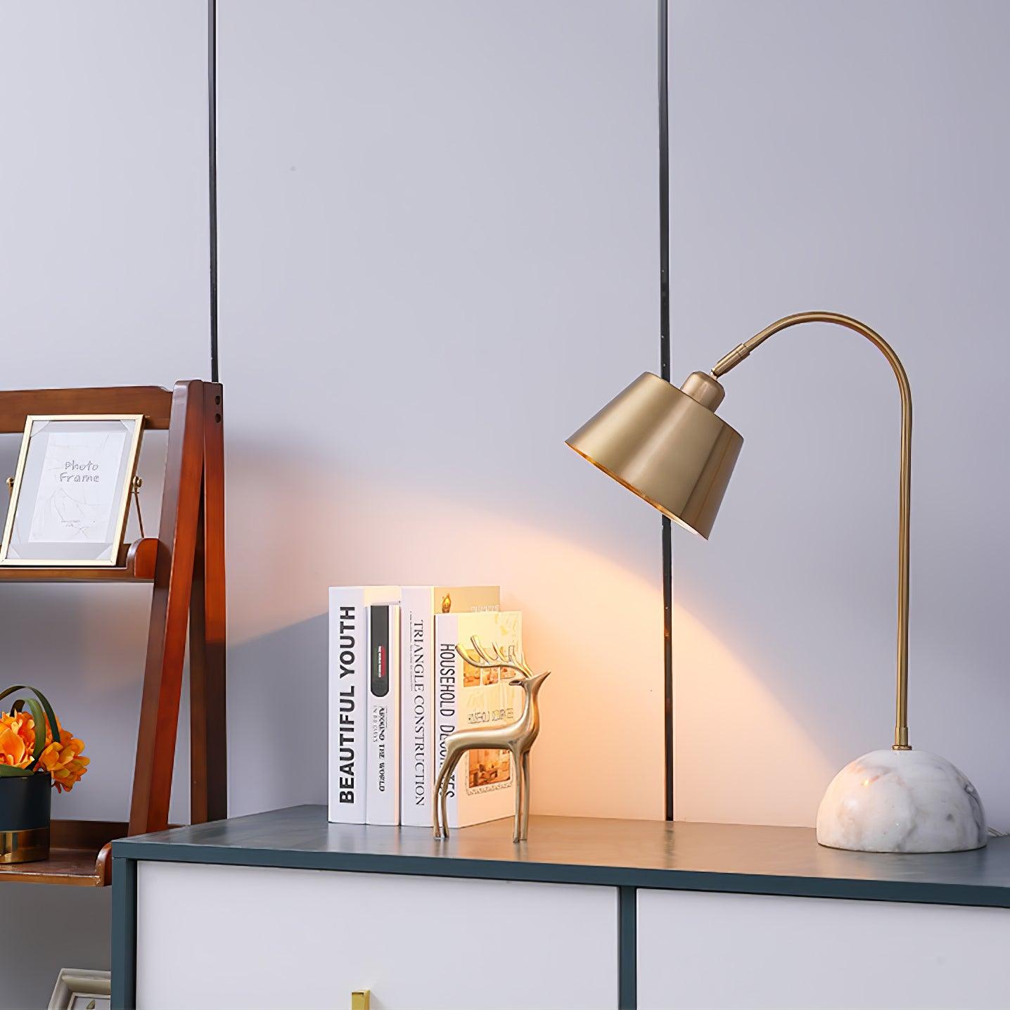Caleo Elegant Marble Desk Lamp-Neutral Decor