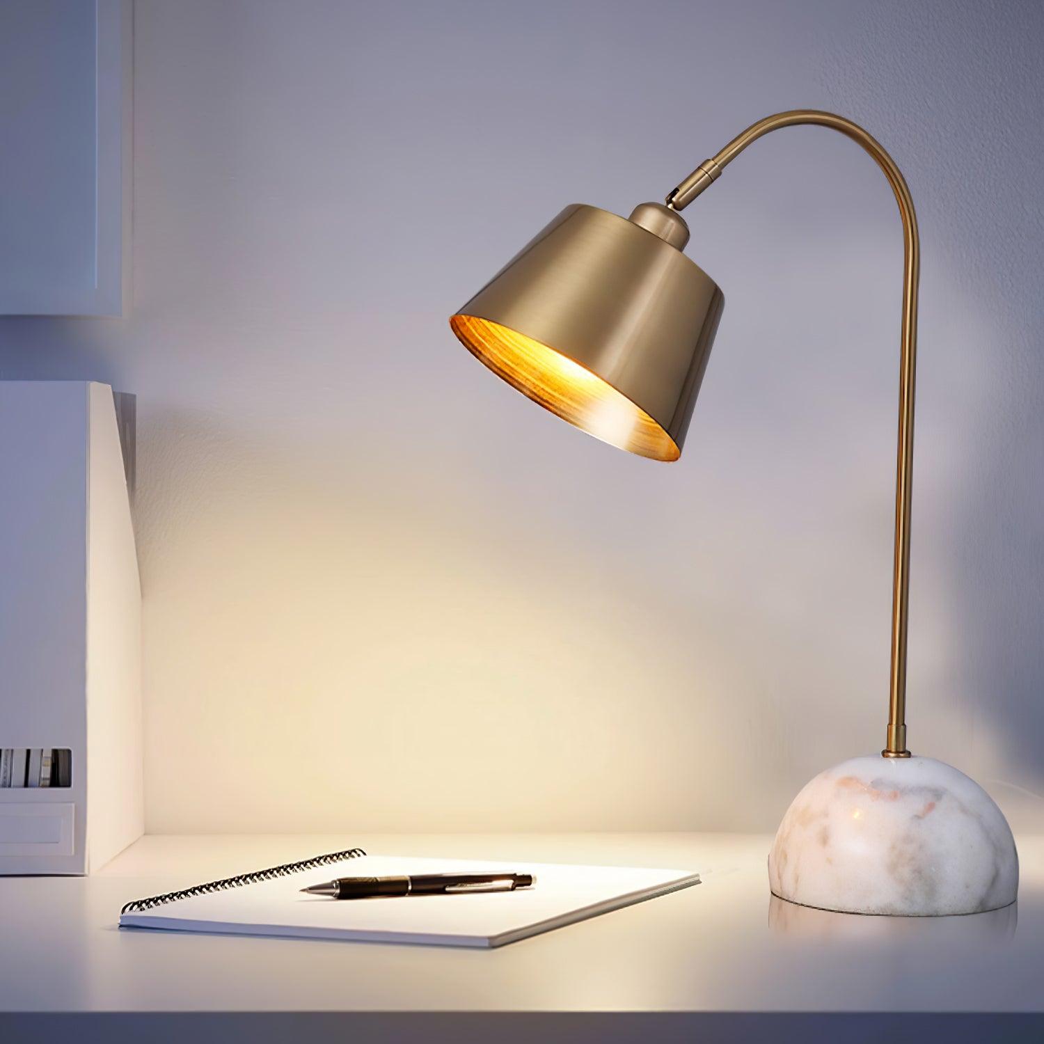 Caleo Elegant Marble Desk Lamp-Neutral Decor