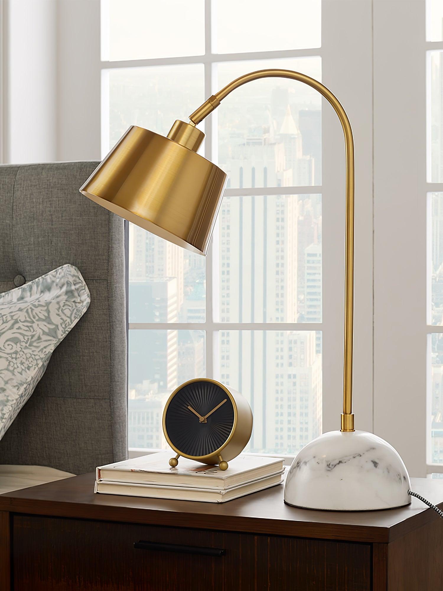 Caleo Elegant Marble Desk Lamp-Neutral Decor