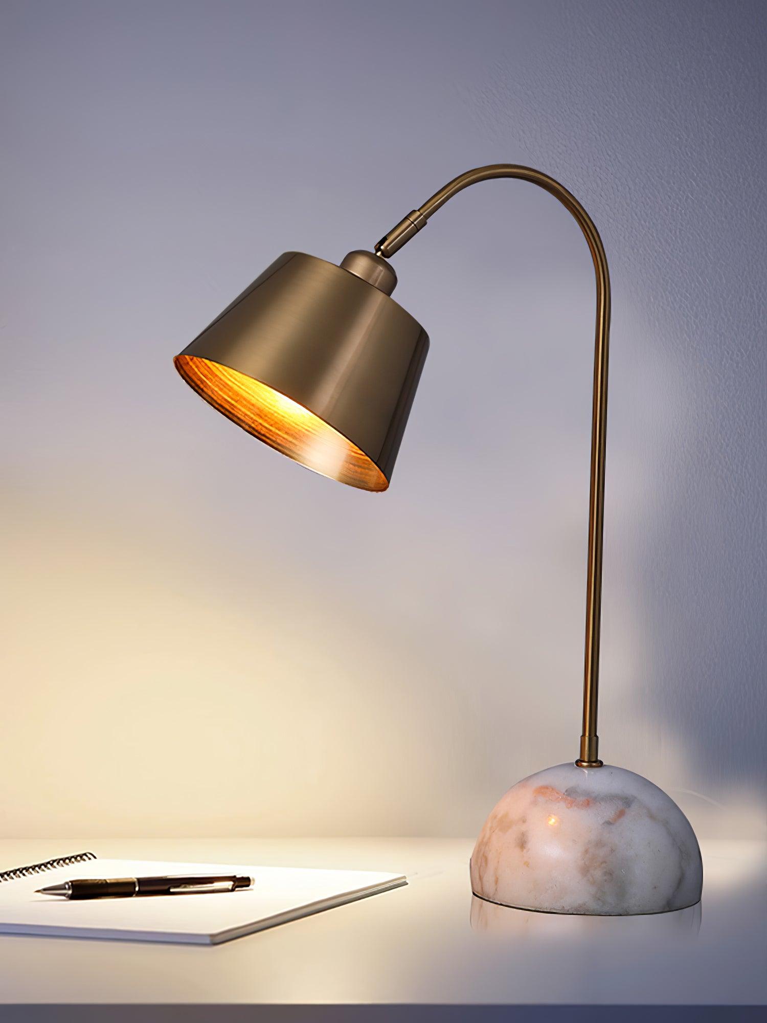 Caleo Elegant Marble Desk Lamp-Neutral Decor