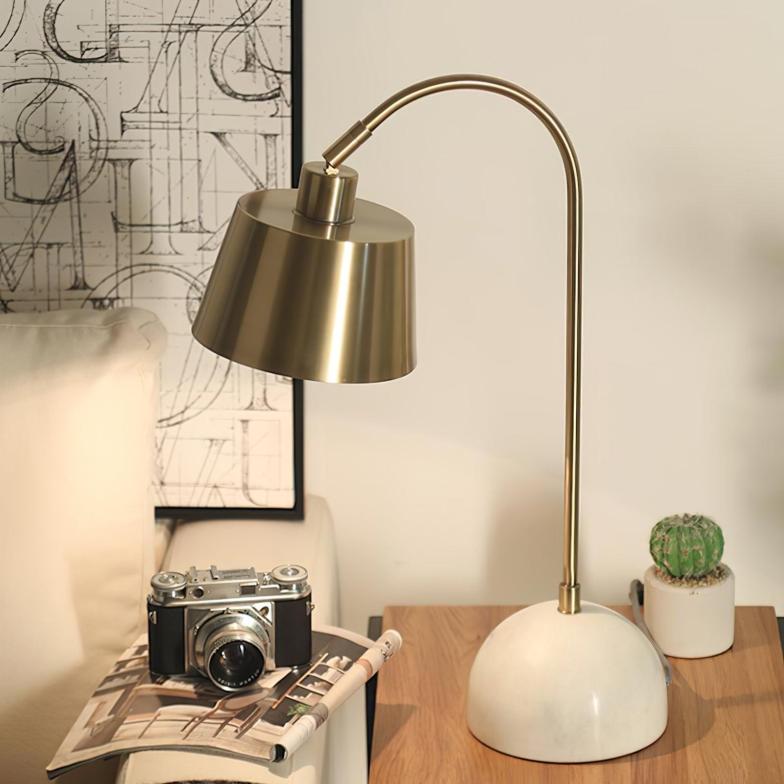 Caleo Elegant Marble Desk Lamp-Neutral Decor