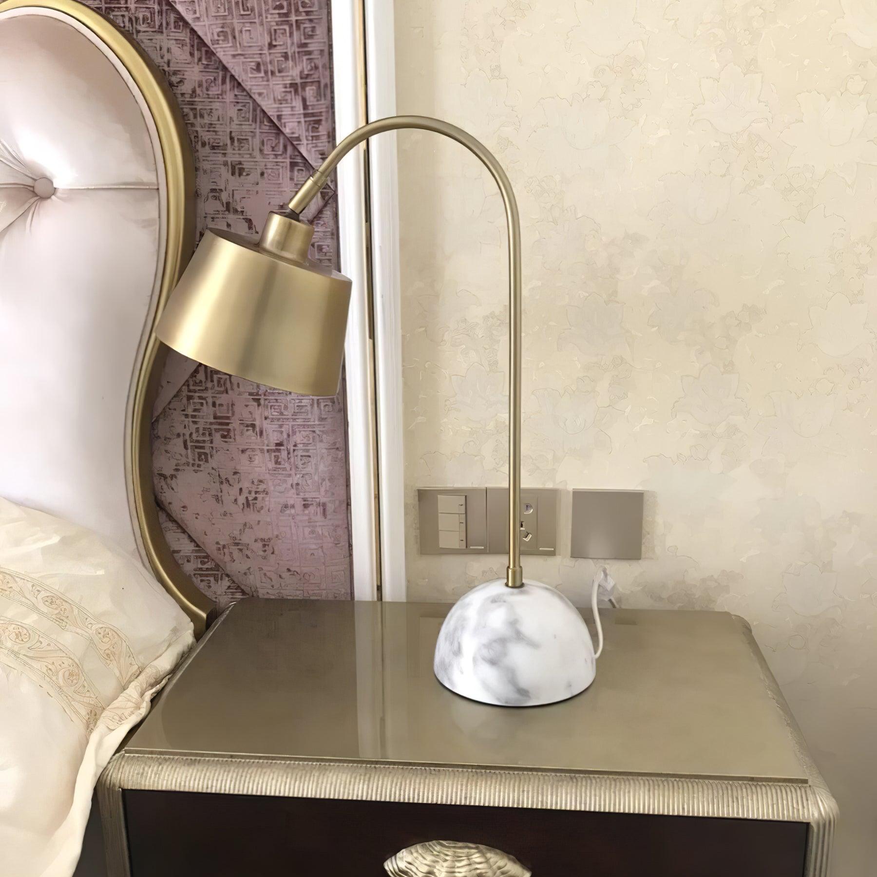 Caleo Elegant Marble Desk Lamp-Neutral Decor