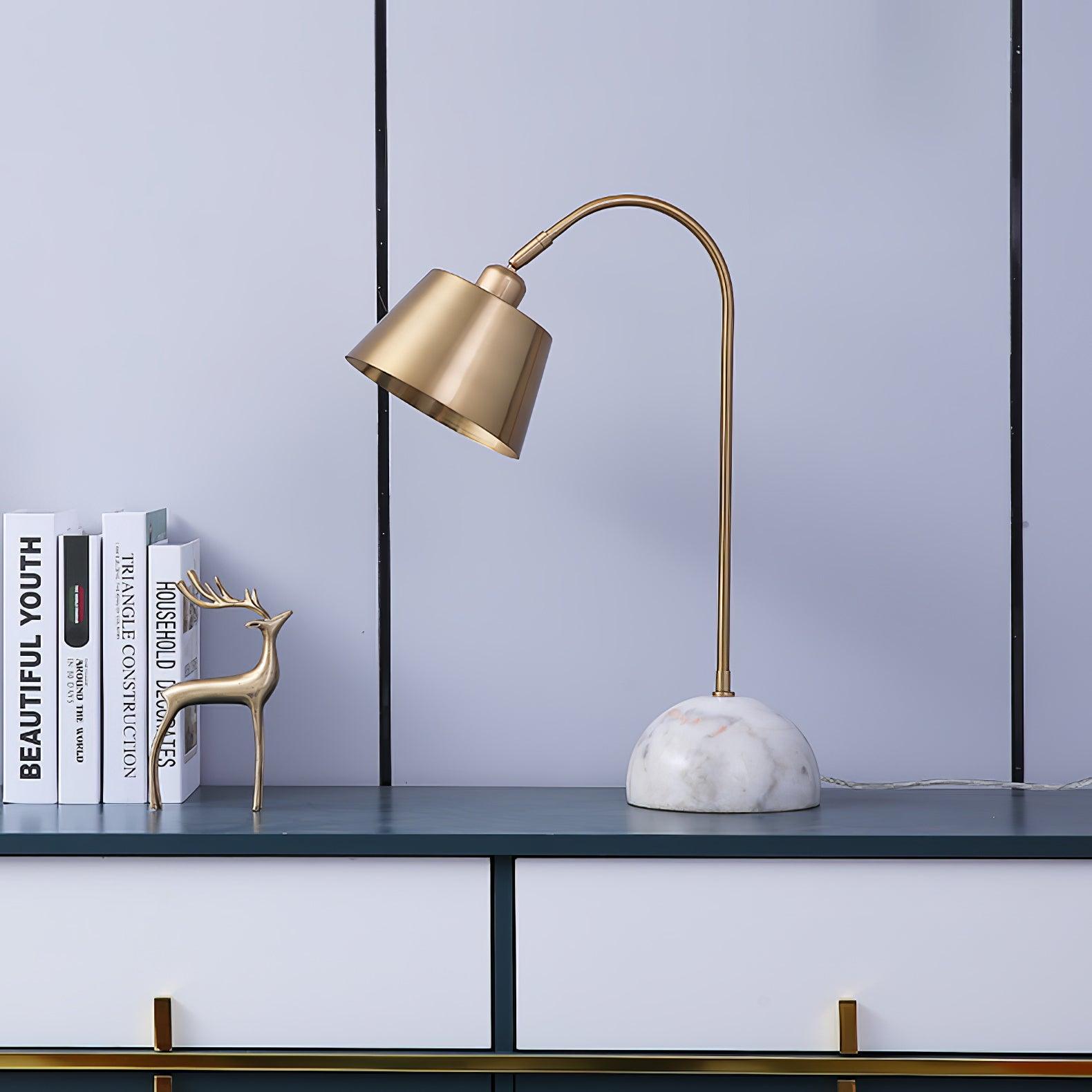 Caleo Elegant Marble Desk Lamp-Neutral Decor