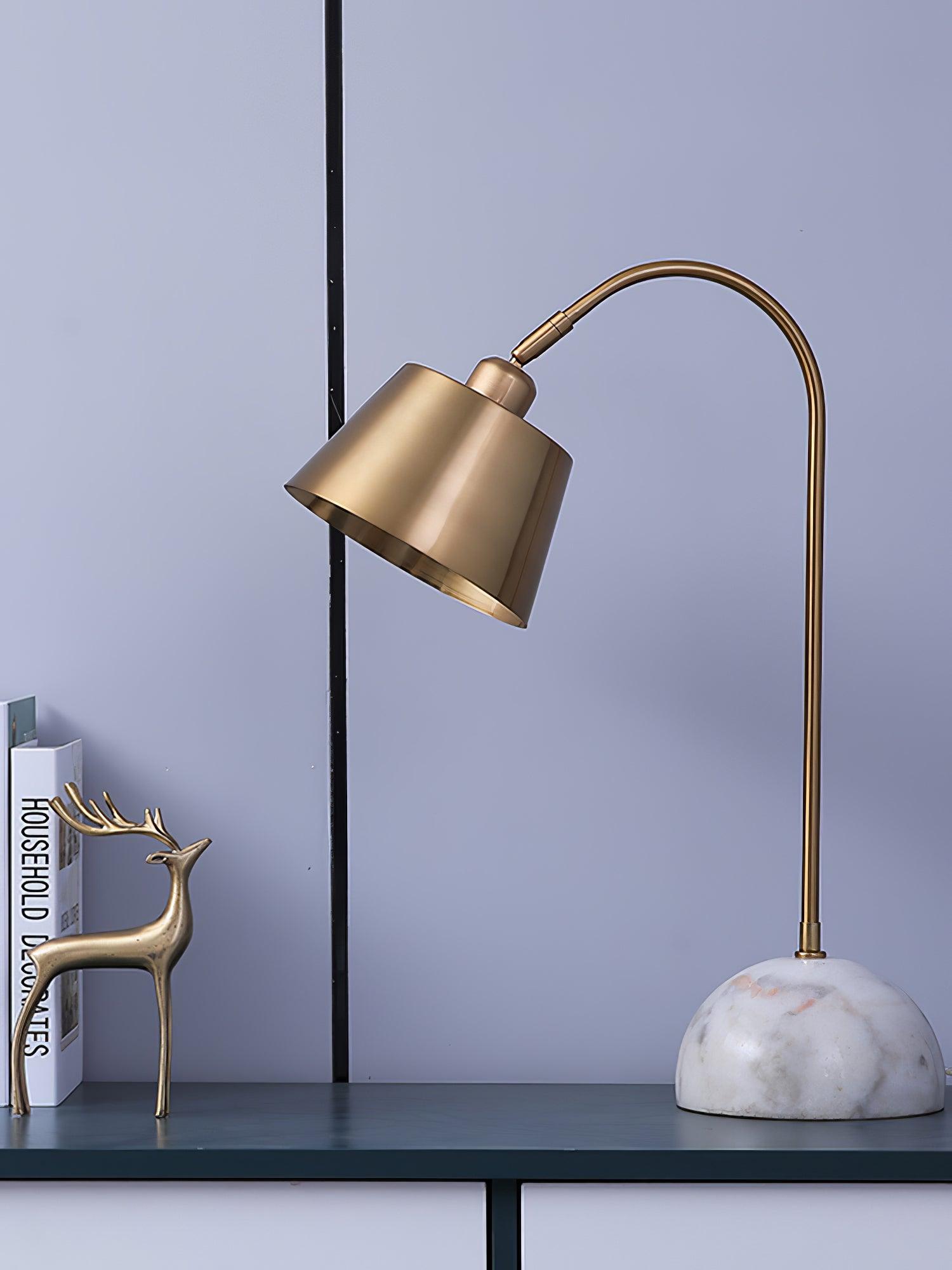 Caleo Elegant Marble Desk Lamp-Neutral Decor