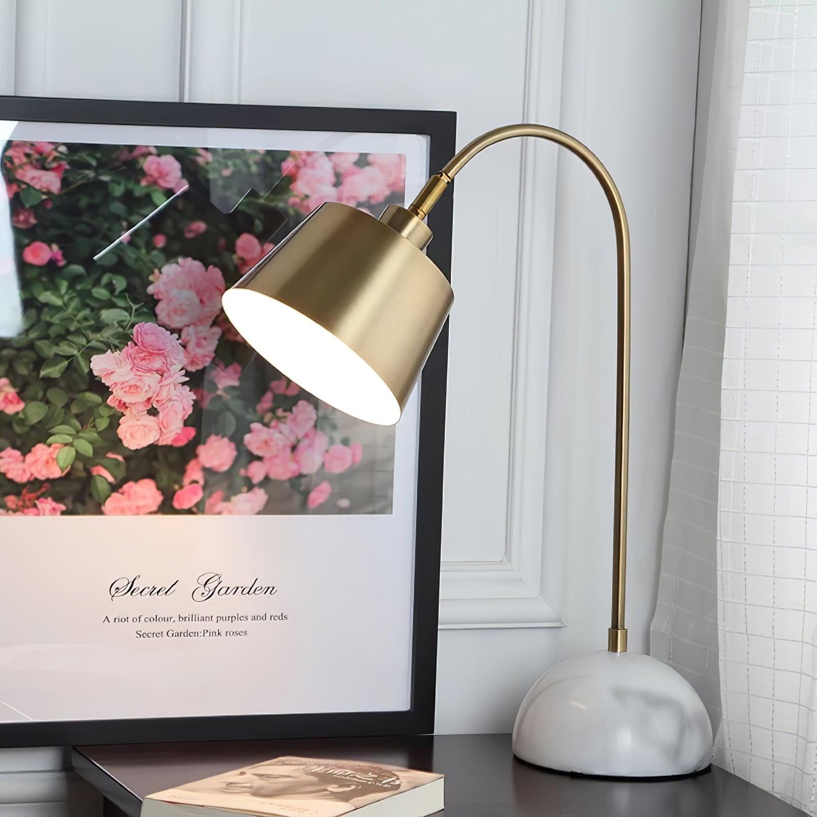 Caleo Elegant Marble Desk Lamp-Neutral Decor