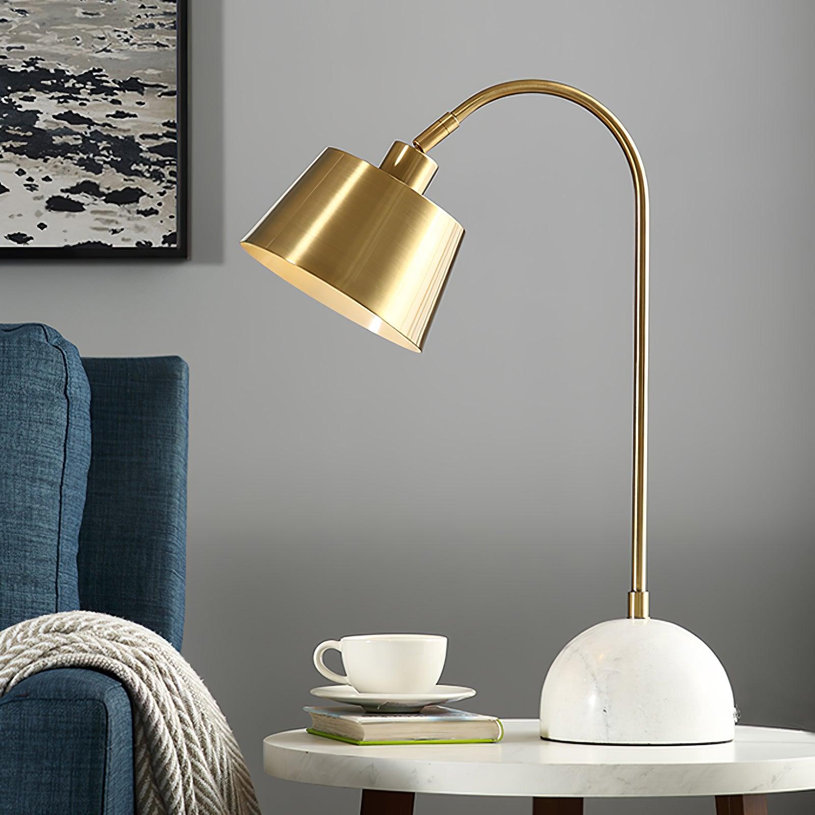 Caleo Elegant Marble Desk Lamp-Neutral Decor