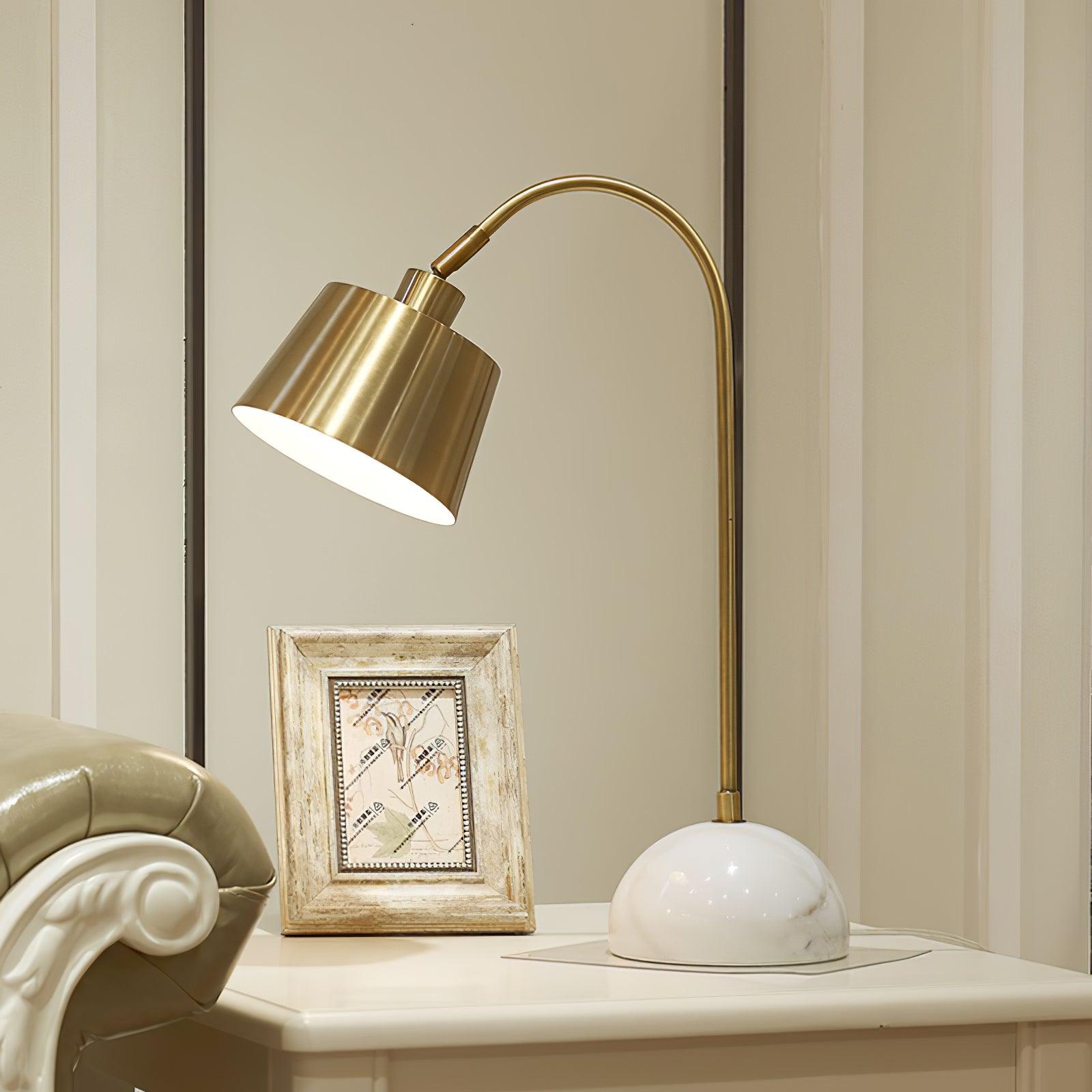 Caleo Elegant Marble Desk Lamp-Neutral Decor