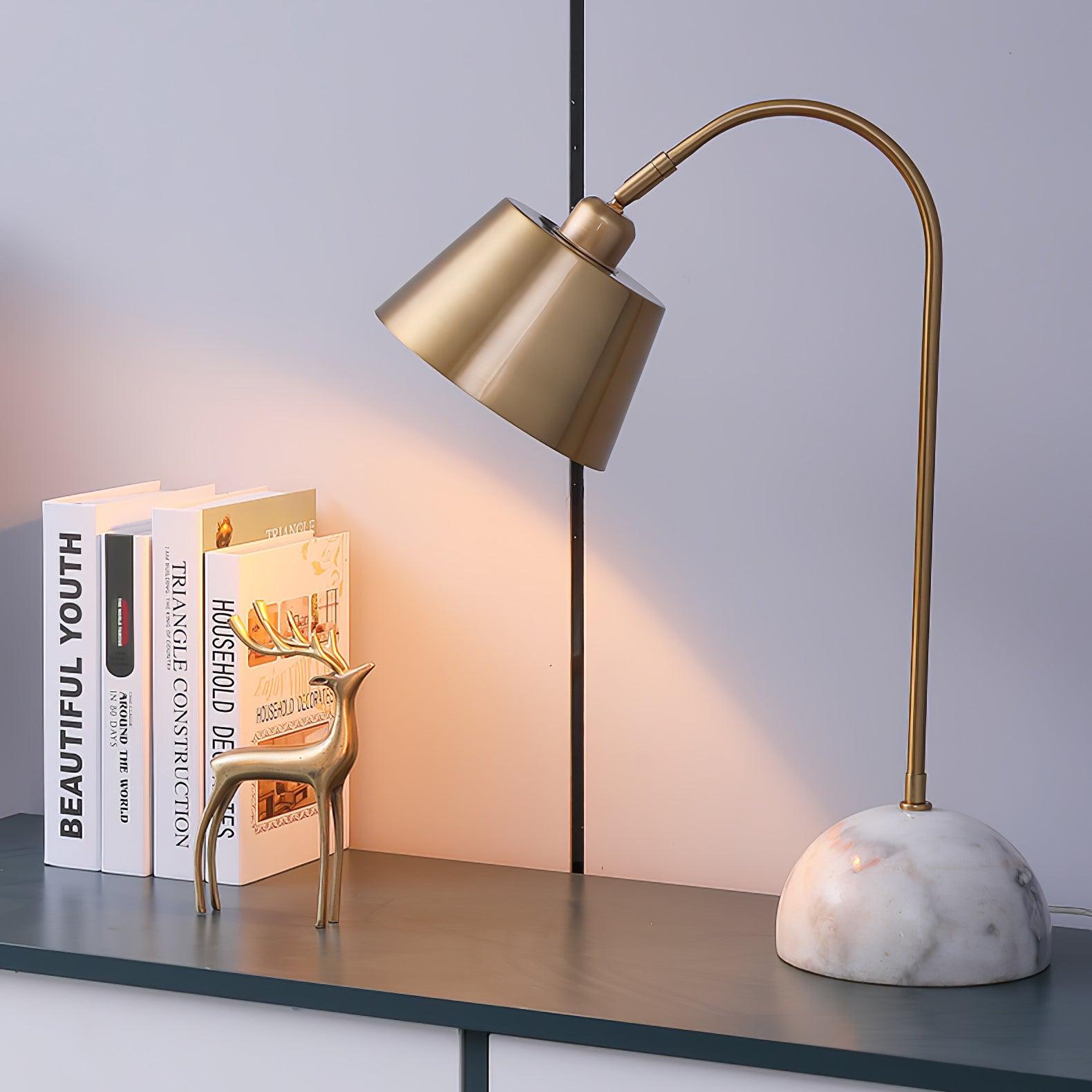 Caleo Elegant Marble Desk Lamp-Neutral Decor