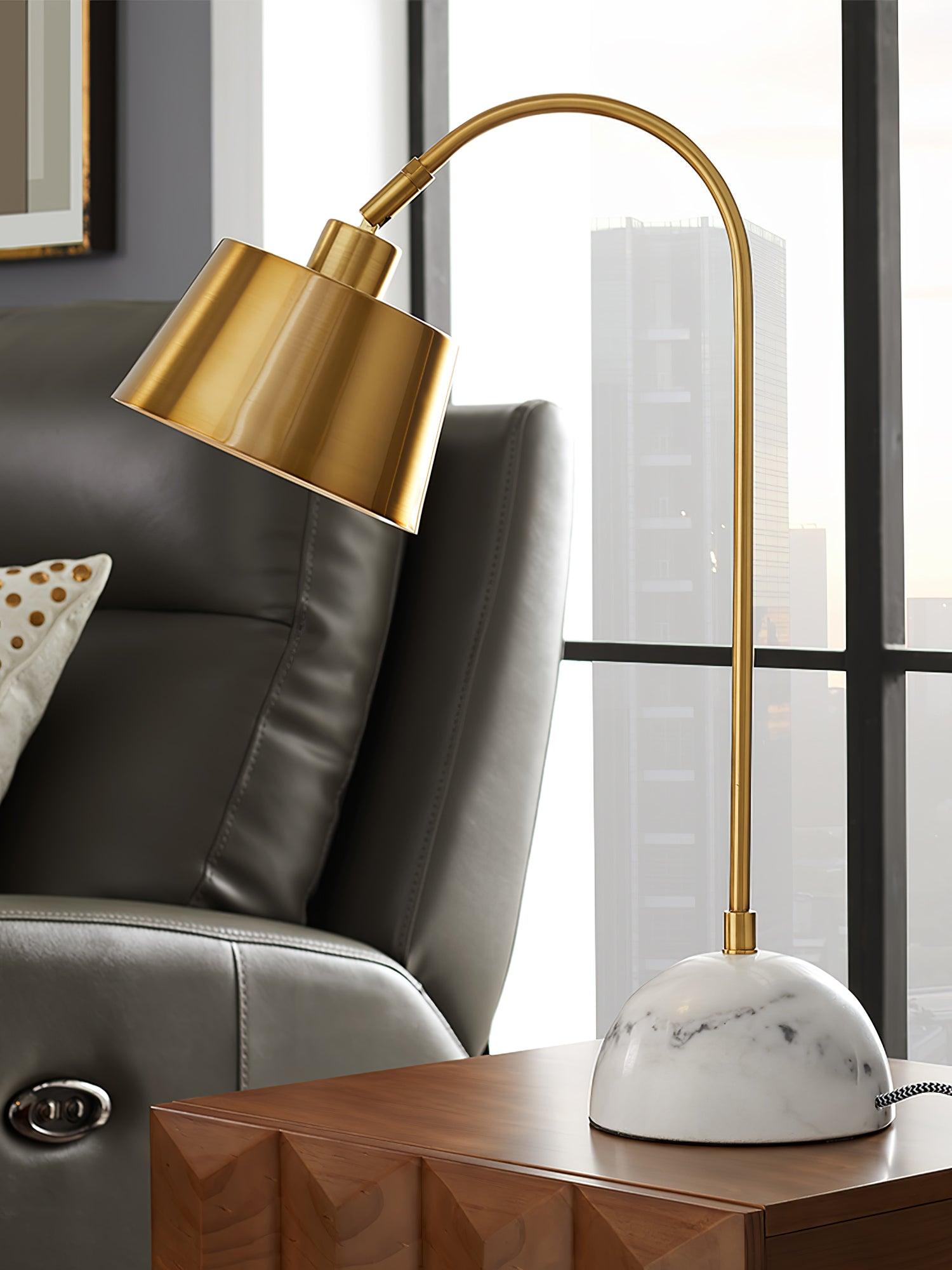 Caleo Elegant Marble Desk Lamp-Neutral Decor
