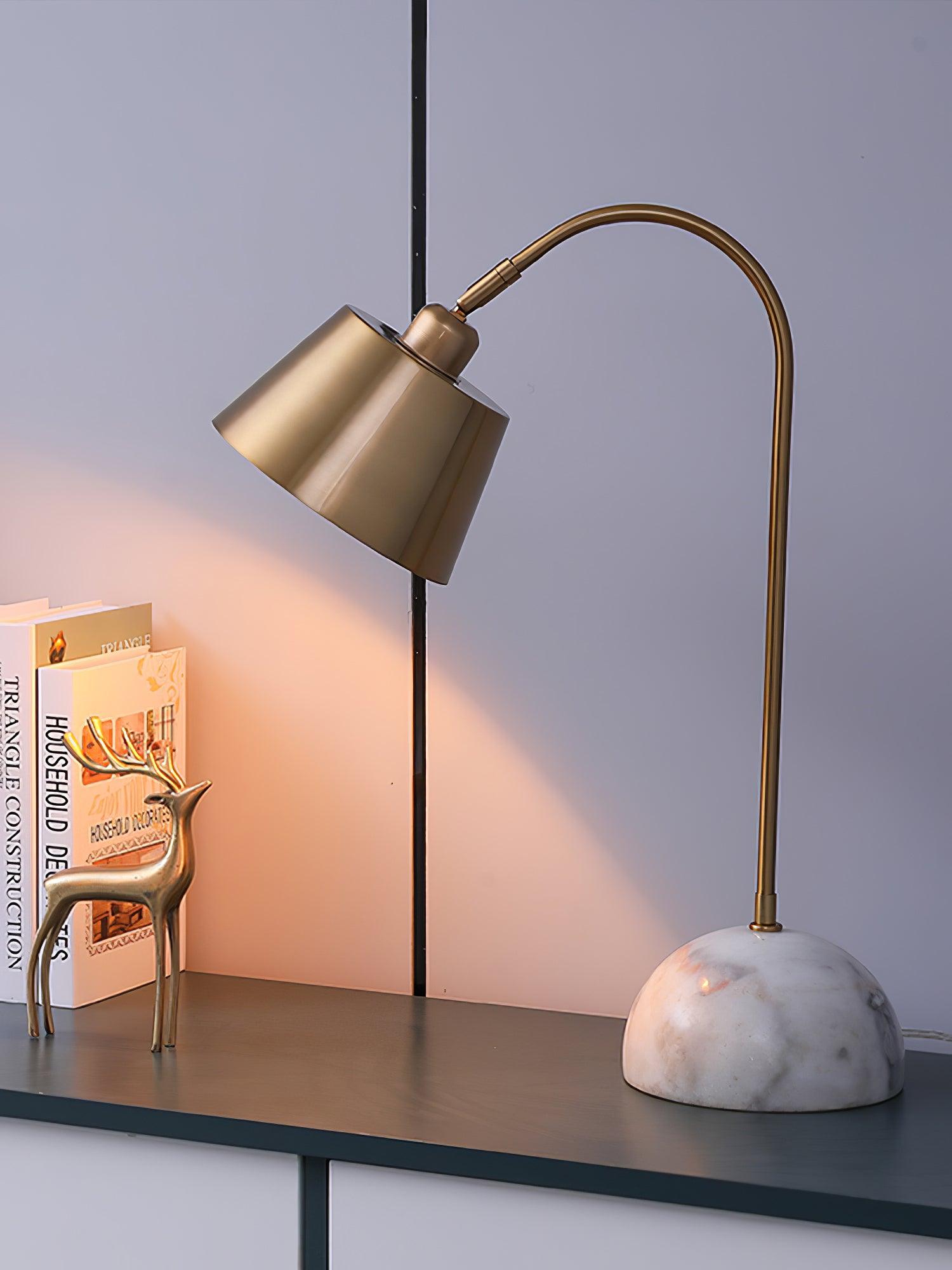 Caleo Elegant Marble Desk Lamp-Neutral Decor