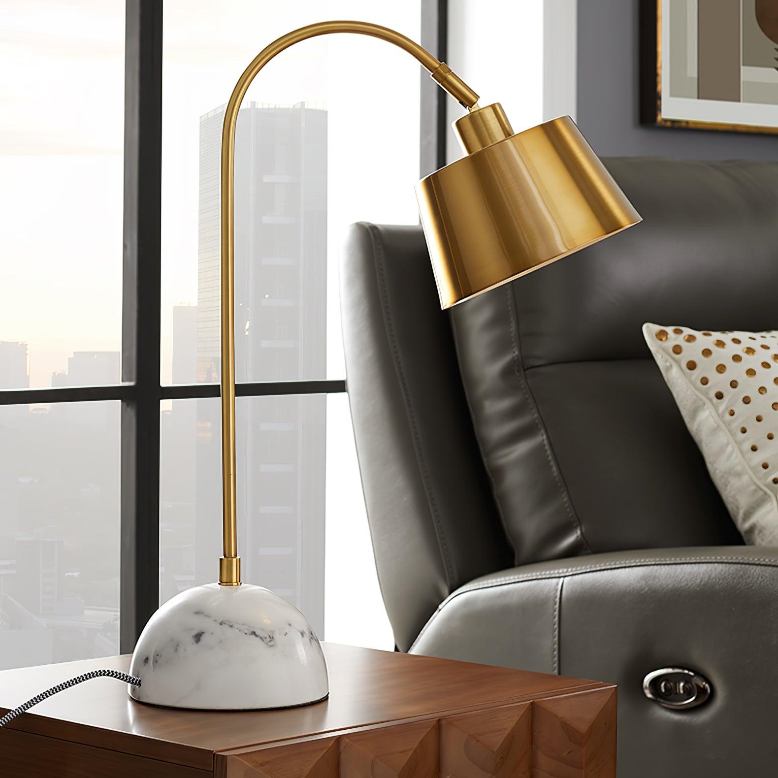 Caleo Elegant Marble Desk Lamp-Neutral Decor