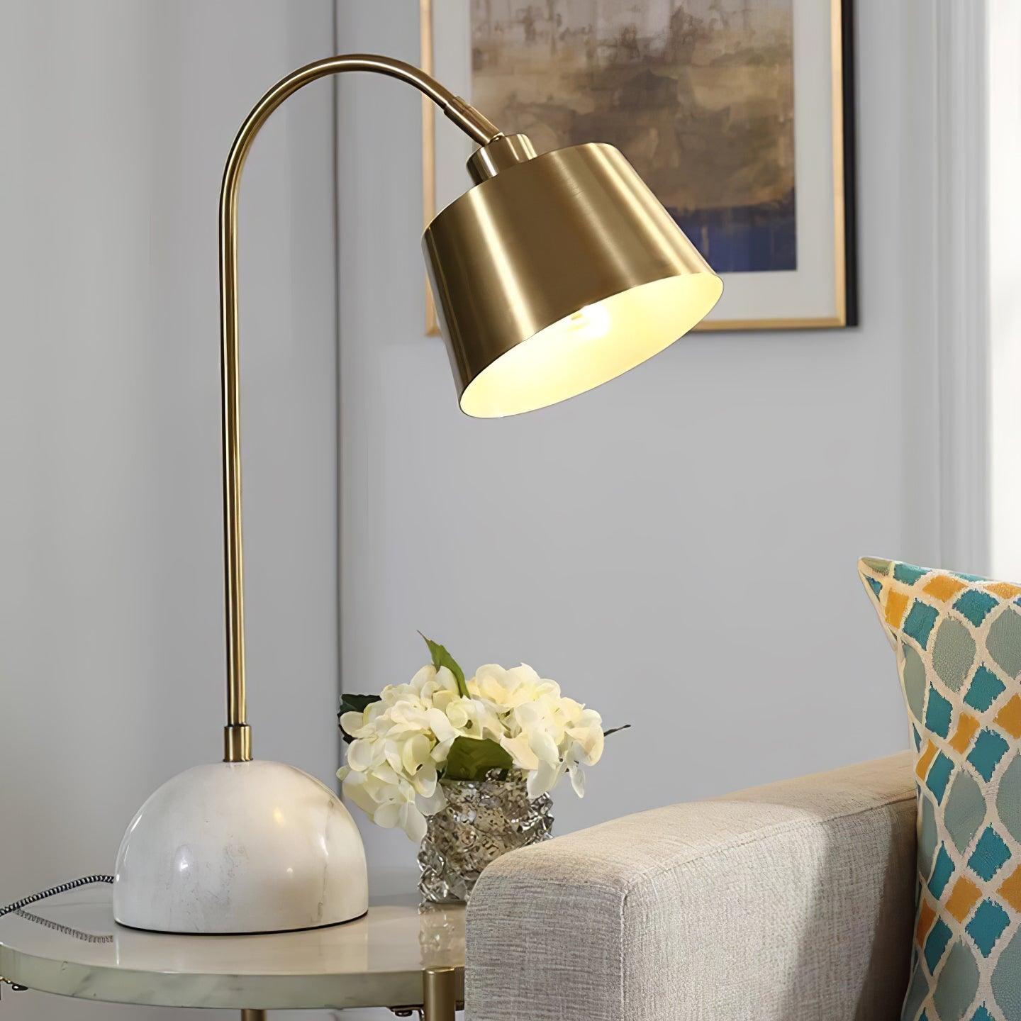 Caleo Elegant Marble Desk Lamp-Neutral Decor