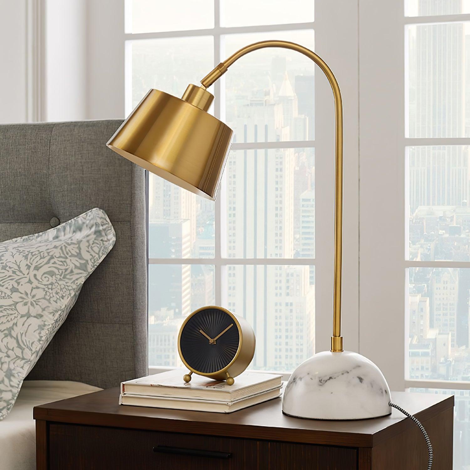 Caleo Elegant Marble Desk Lamp-Neutral Decor