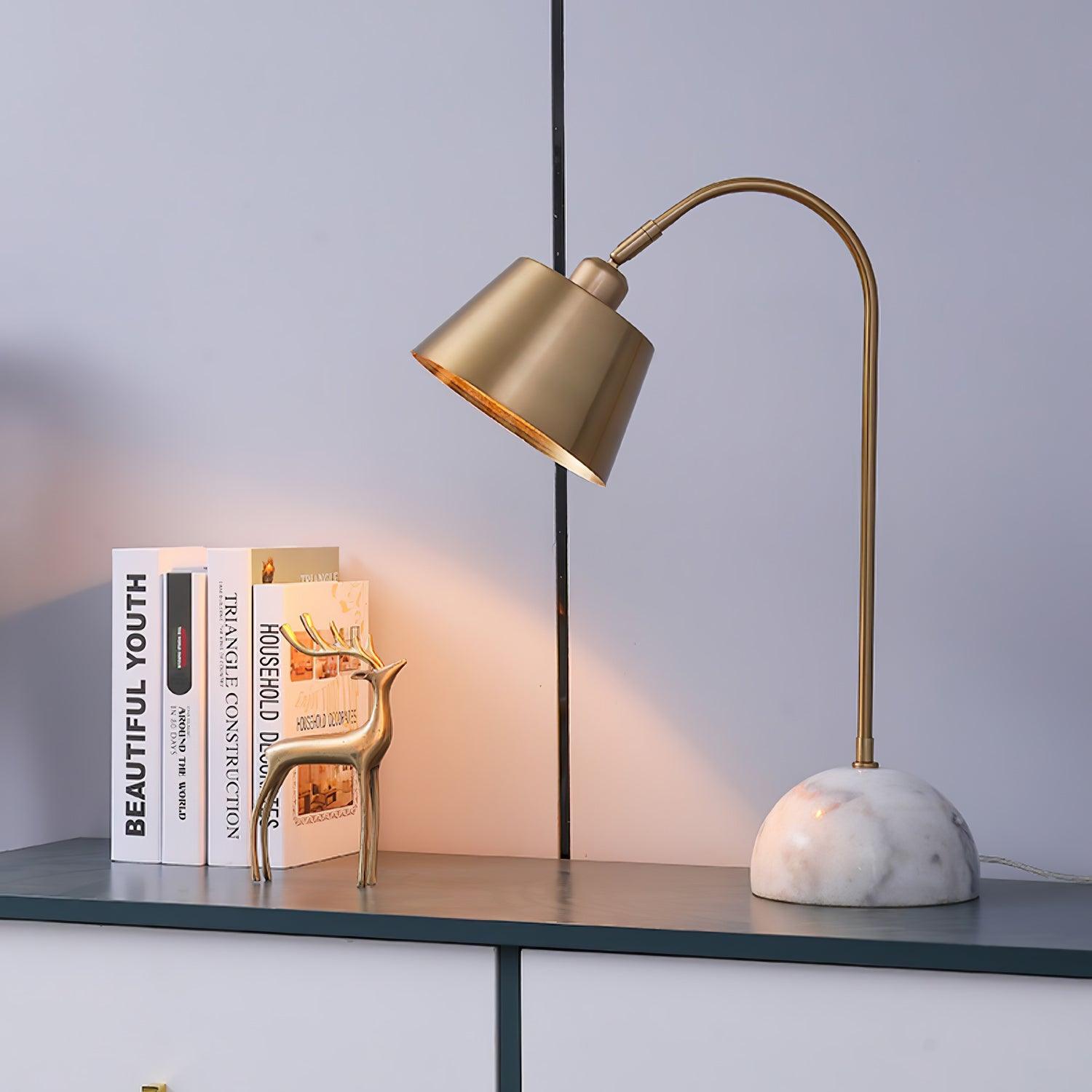 Caleo Elegant Marble Desk Lamp-Neutral Decor
