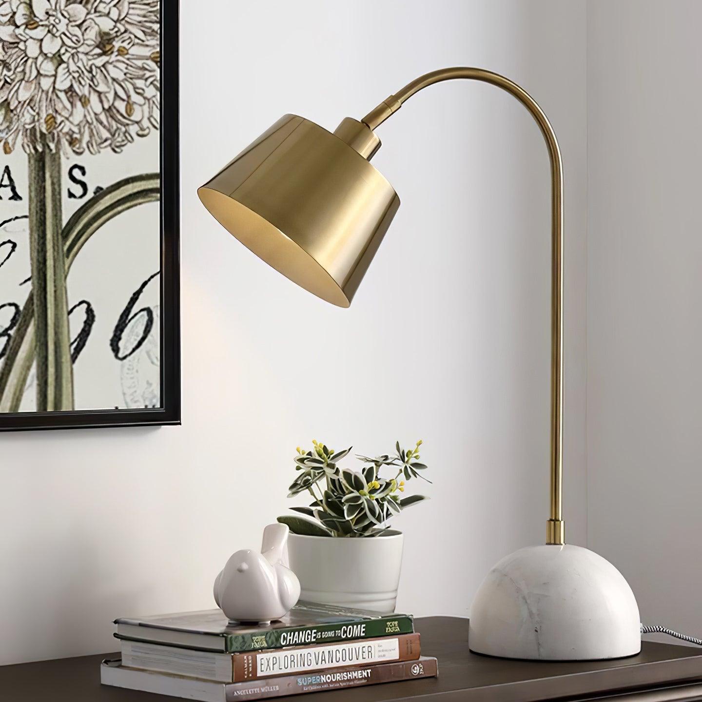 Caleo Elegant Marble Desk Lamp-Neutral Decor