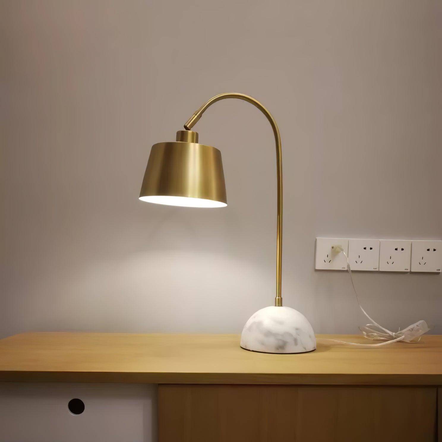Caleo Elegant Marble Desk Lamp-Neutral Decor