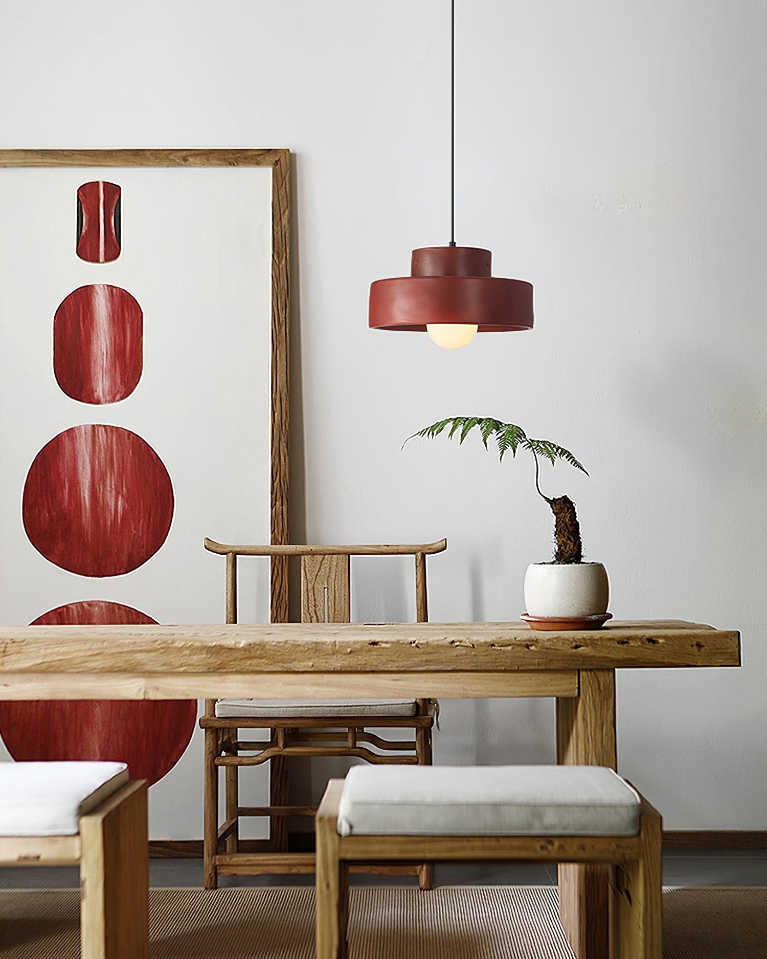 Calen Pendant Lamp Double Layers Resin-Neutral Decor