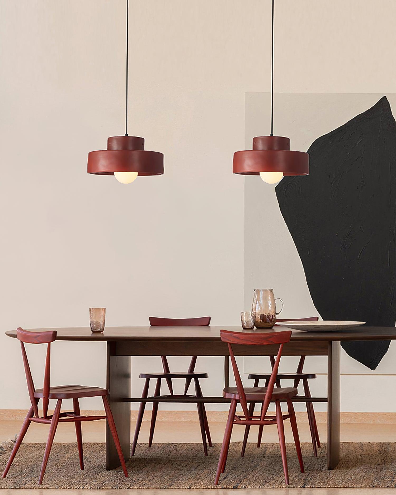 Calen Pendant Lamp Double Layers Resin-Neutral Decor
