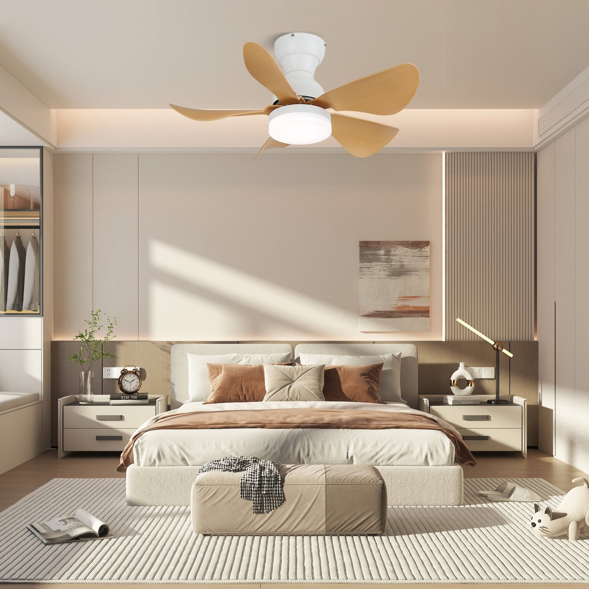 Callen Wood Ceiling Fan Light-Neutral Decor