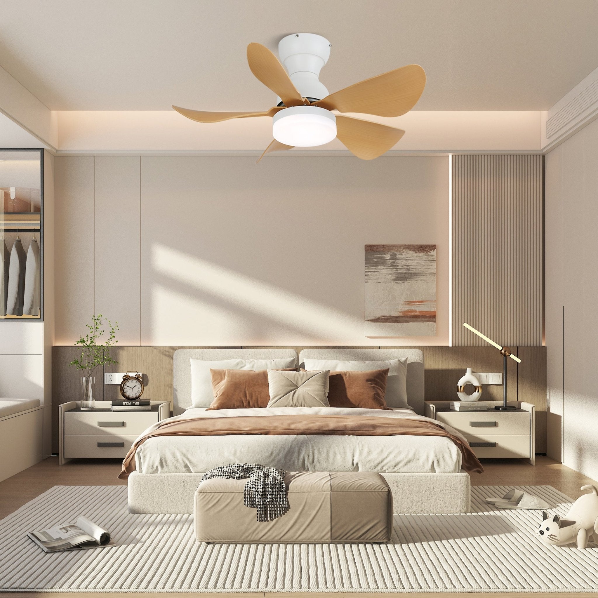 Callen Wood Ceiling Fan Light-Neutral Decor