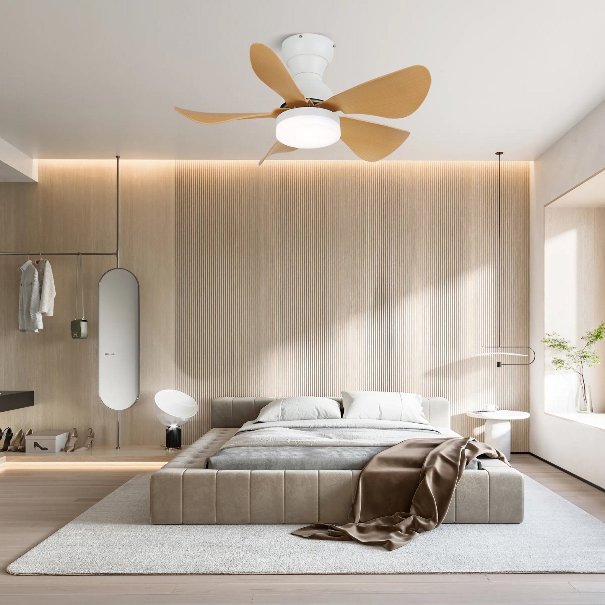 Callen Wood Ceiling Fan Light-Neutral Decor