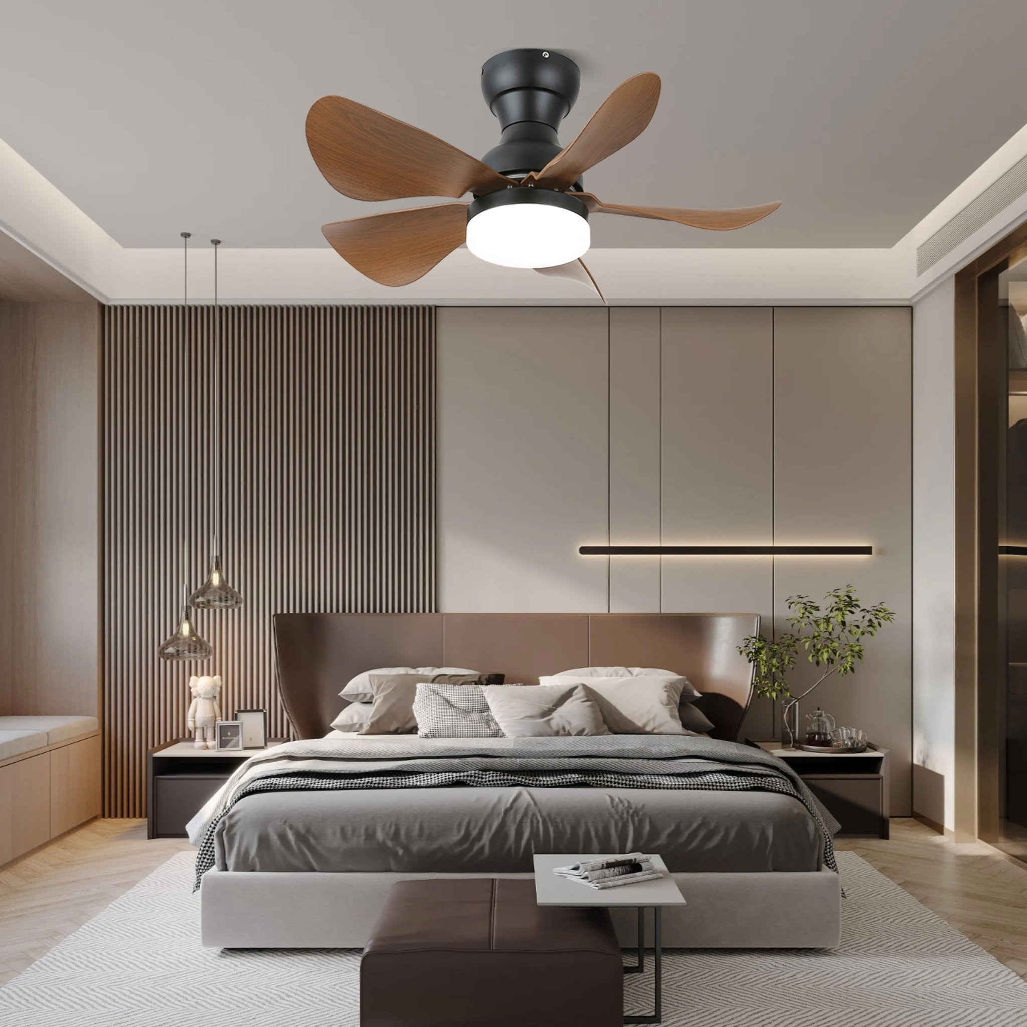 Callen Wood Ceiling Fan Light-Neutral Decor