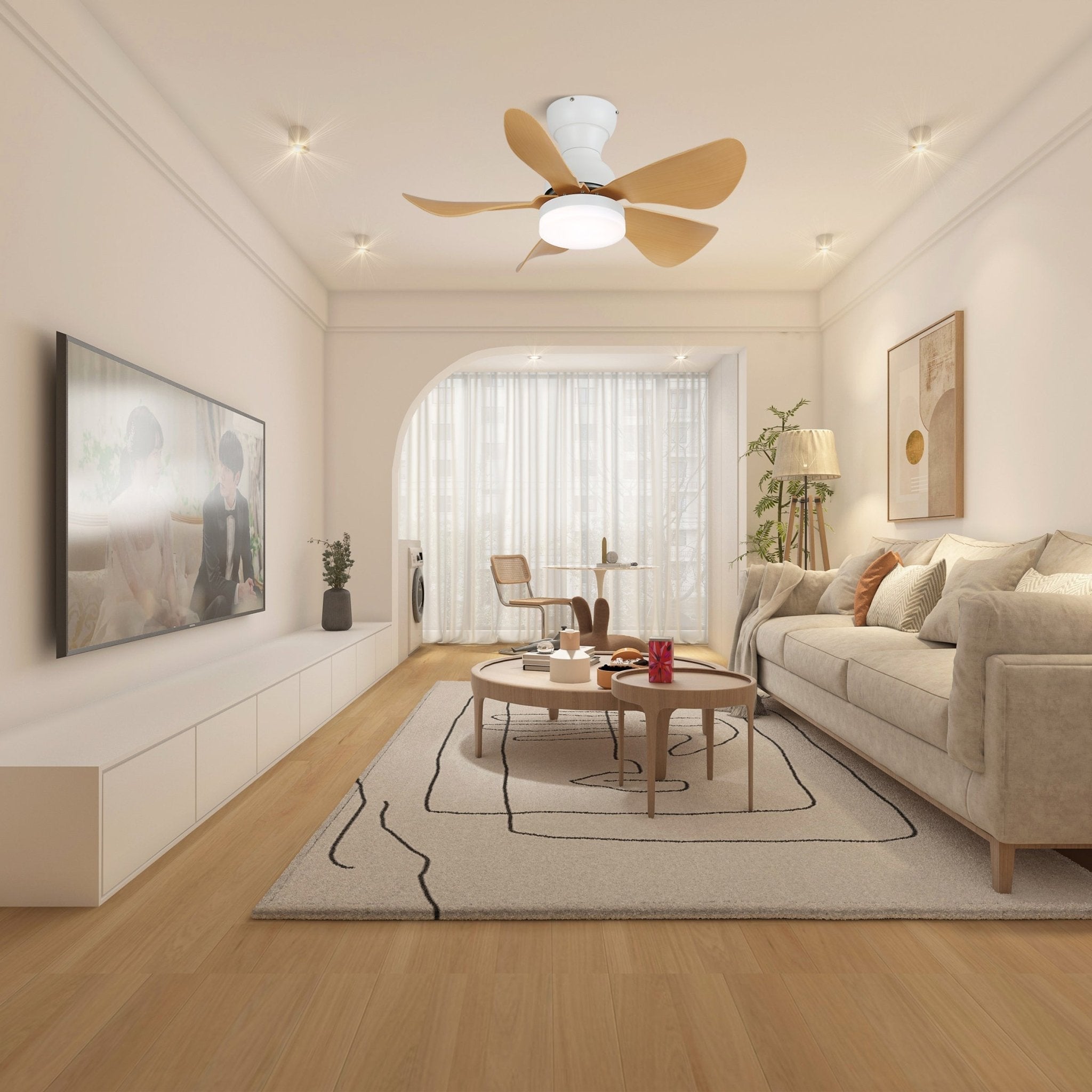 Callen Wood Ceiling Fan Light-Neutral Decor