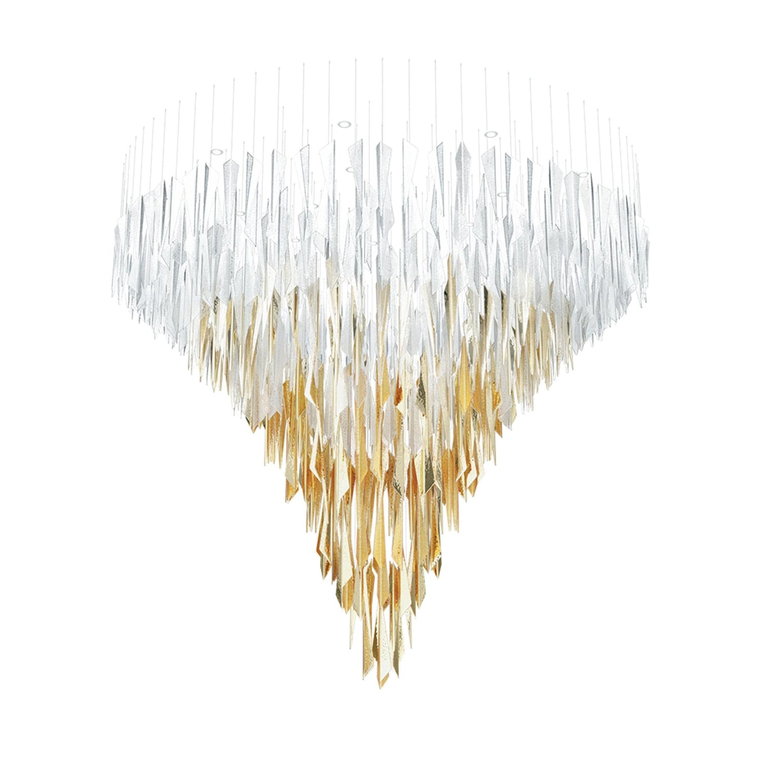 Nyvinia Glass Feather-Shape Chandelier-Neutral Decor