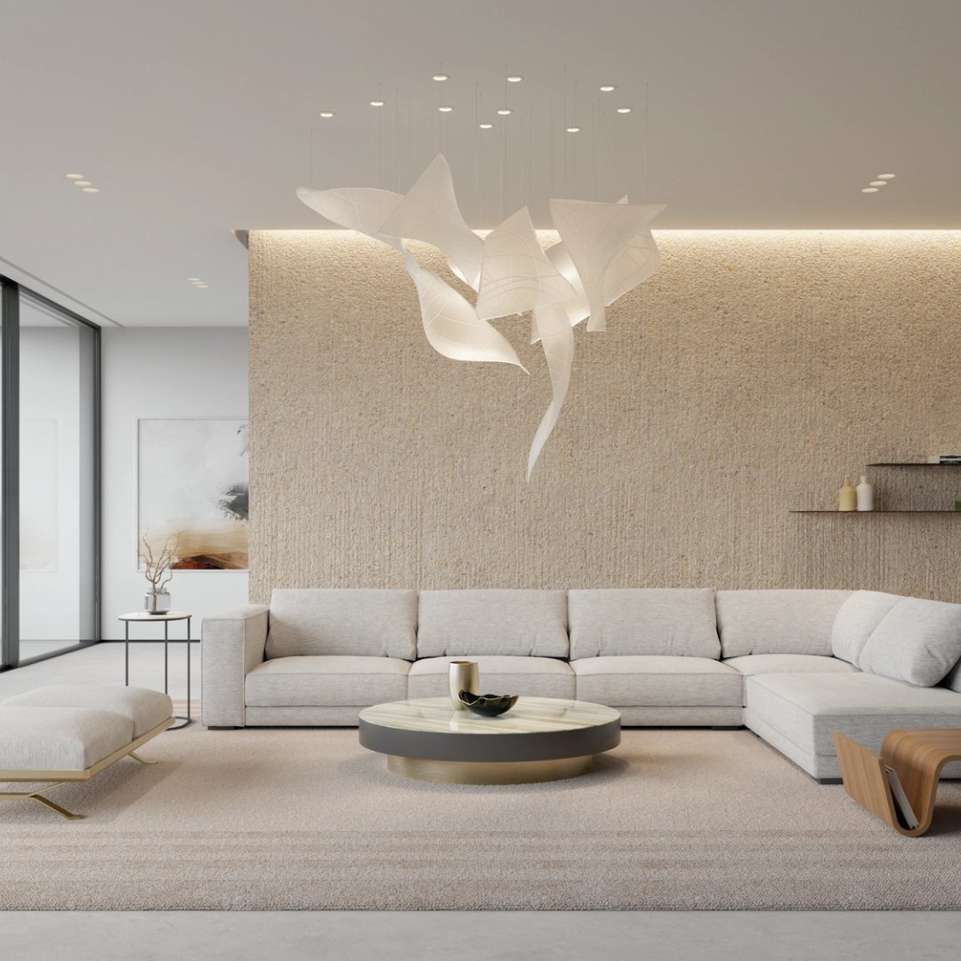 Alnoror Sculptural Gold Pendant Light-Neutral Decor