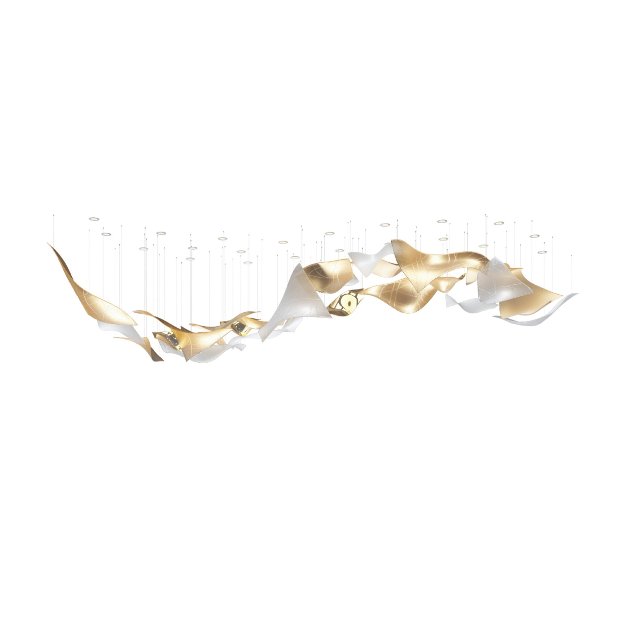 Alnoror Sculptural Gold Pendant Light-Neutral Decor