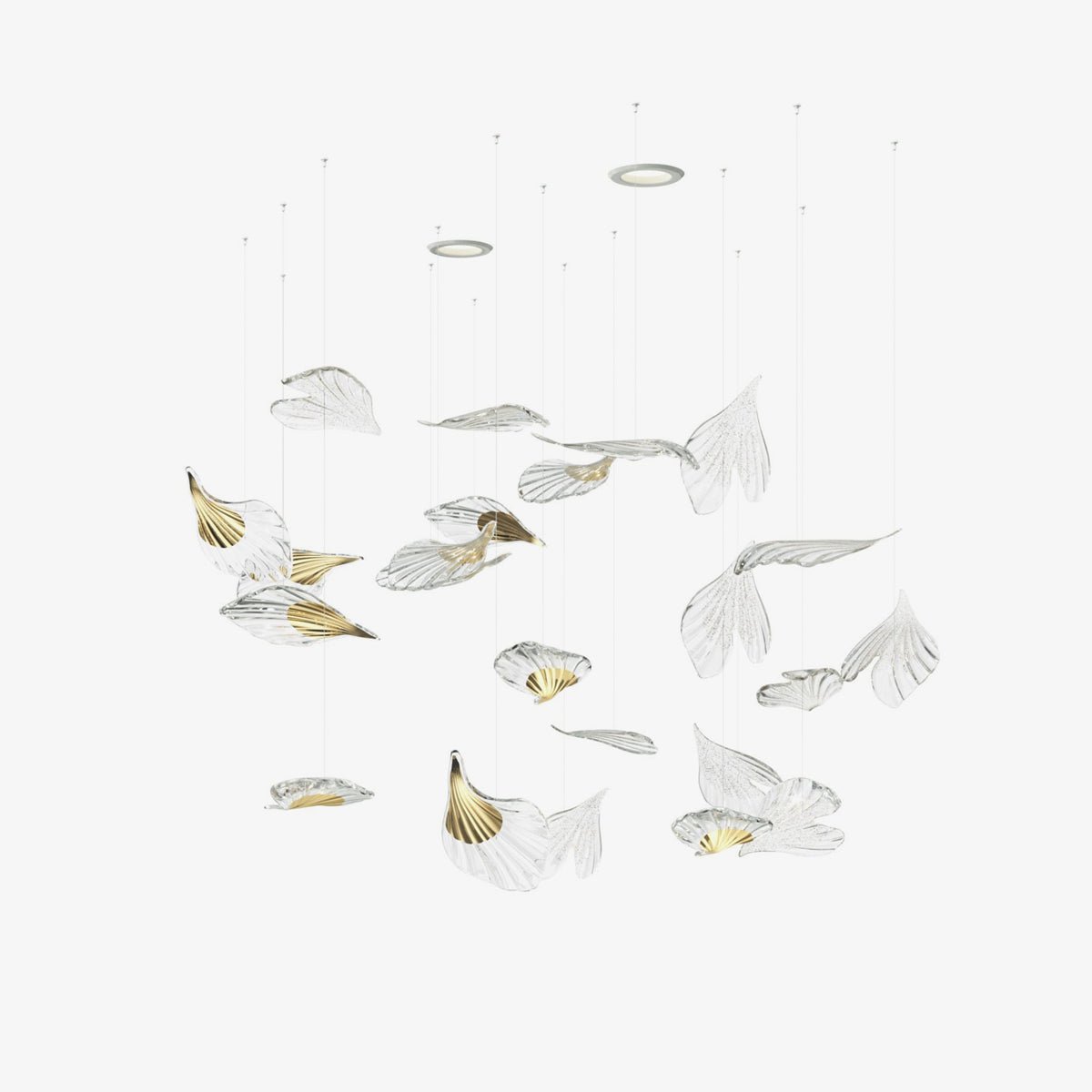 Asorus Artistic Leaf-Shape Chandelier-Neutral Decor
