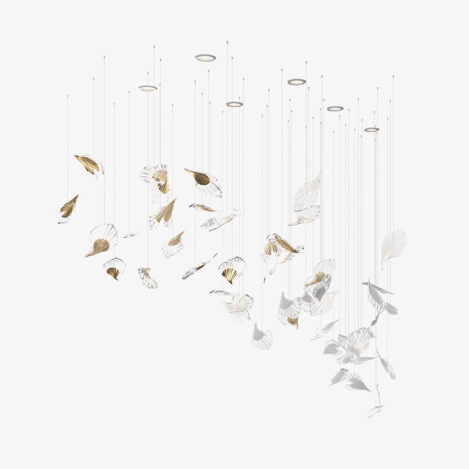 Asorus Artistic Leaf-Shape Chandelier-Neutral Decor