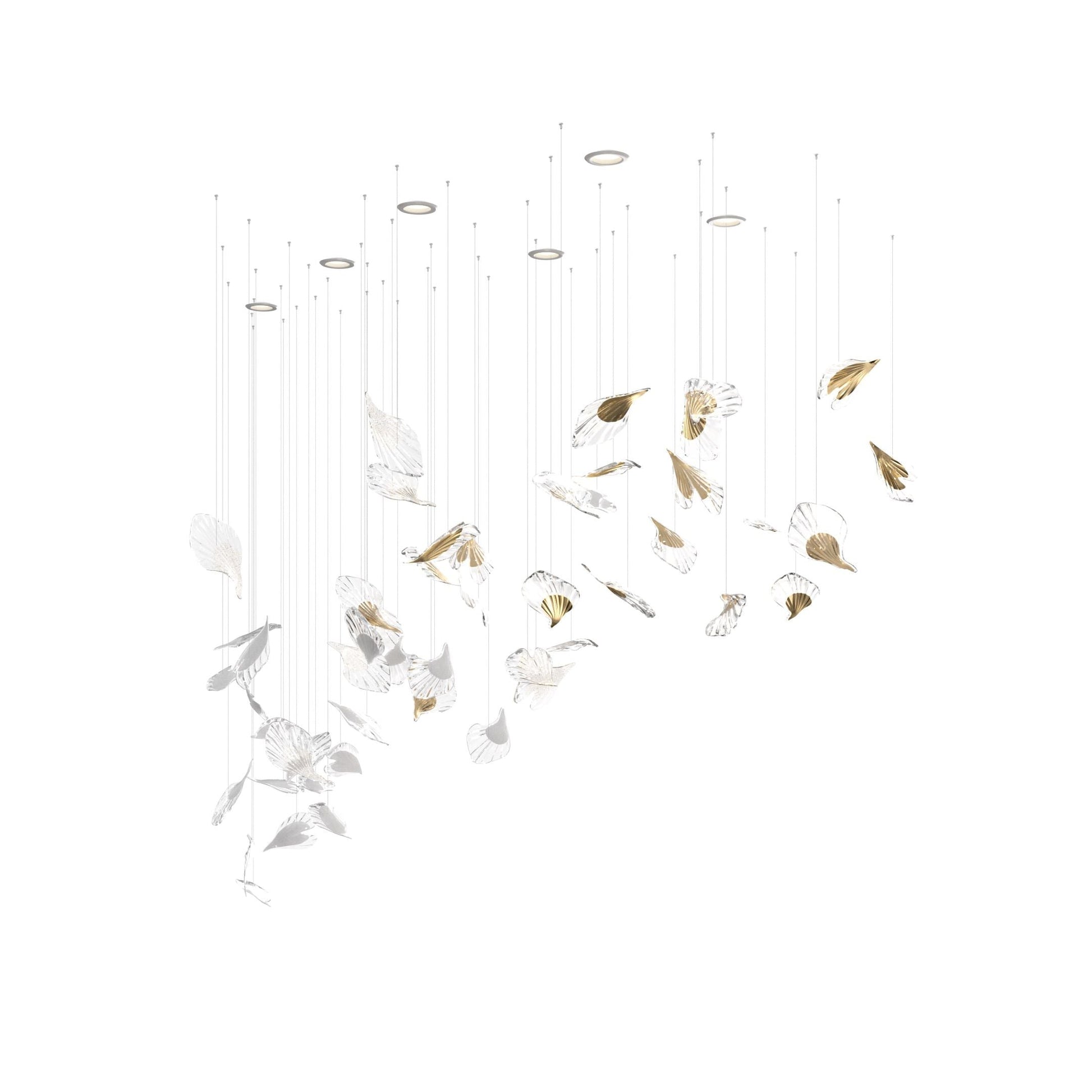 Asorus Artistic Leaf-Shape Chandelier-Neutral Decor