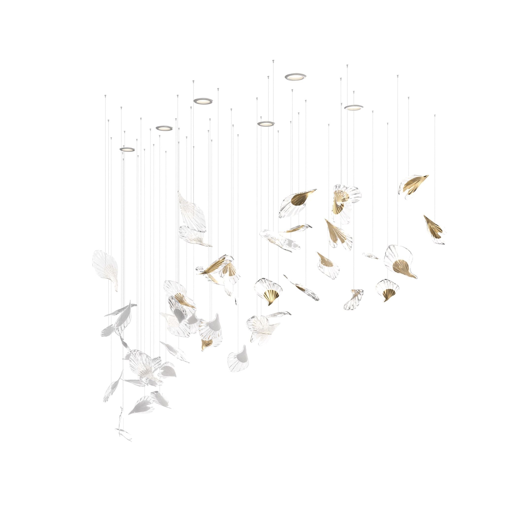 Asorus Artistic Leaf-Shape Chandelier-Neutral Decor