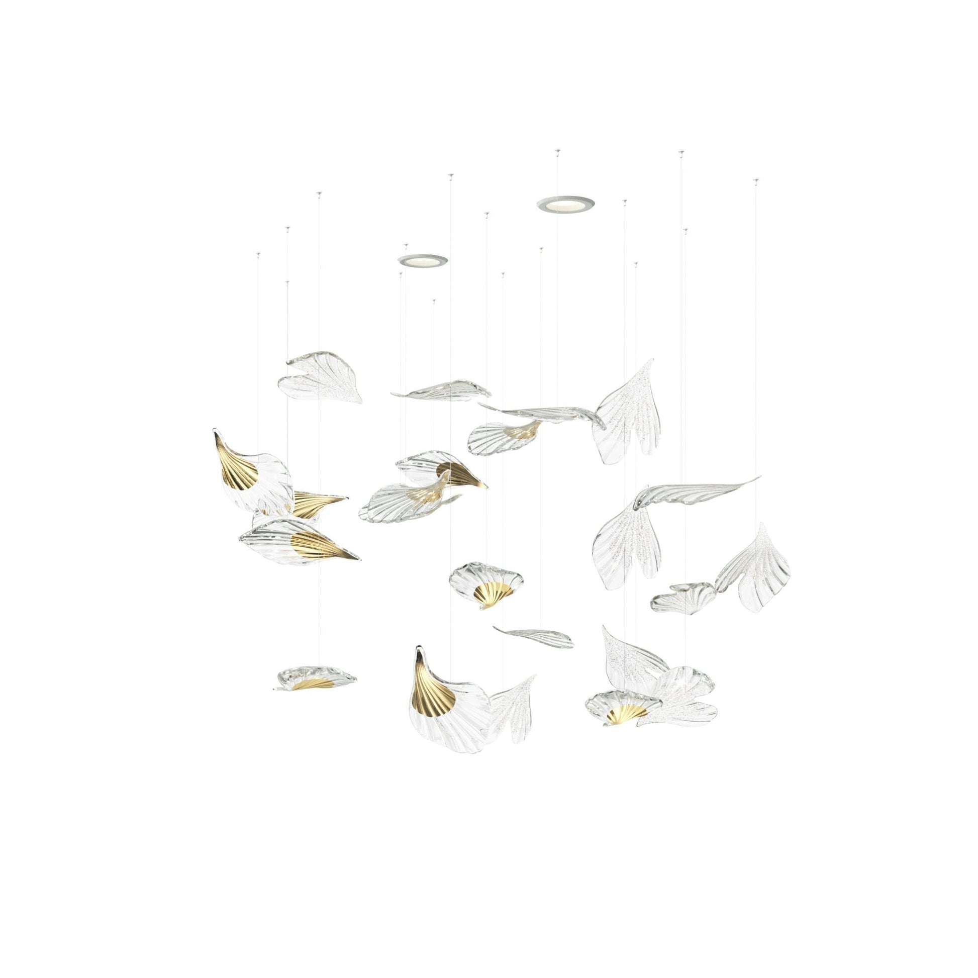 Asorus Artistic Leaf-Shape Chandelier-Neutral Decor