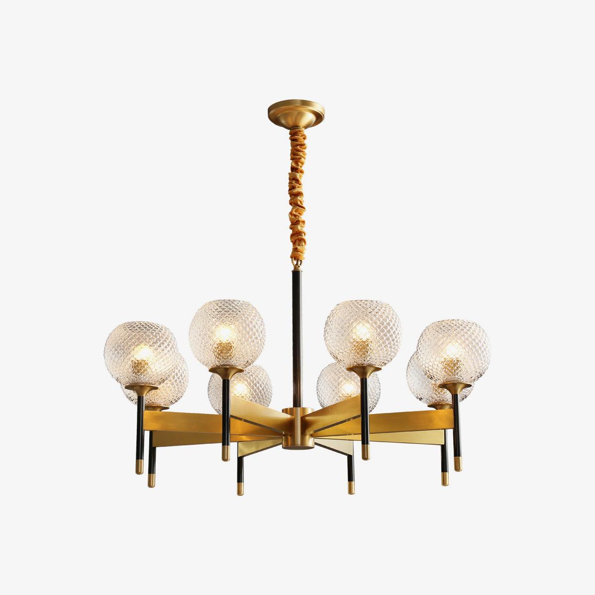 Glint Modern Brass Chandelier-Neutral Decor